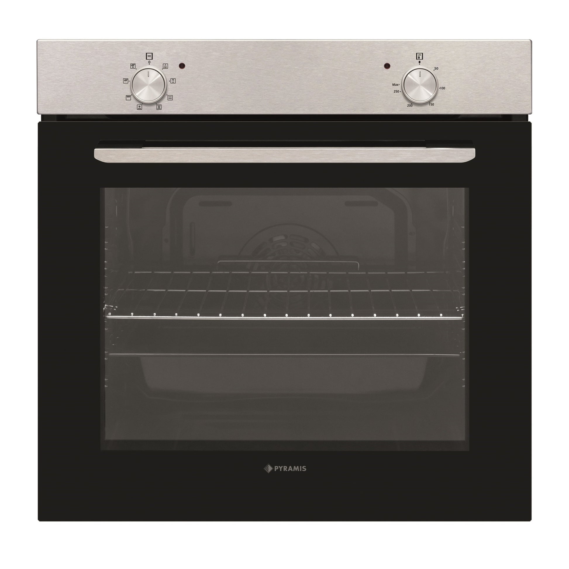 Cuptor electric Pyramis PO78010008SIX Black Glass si Inox