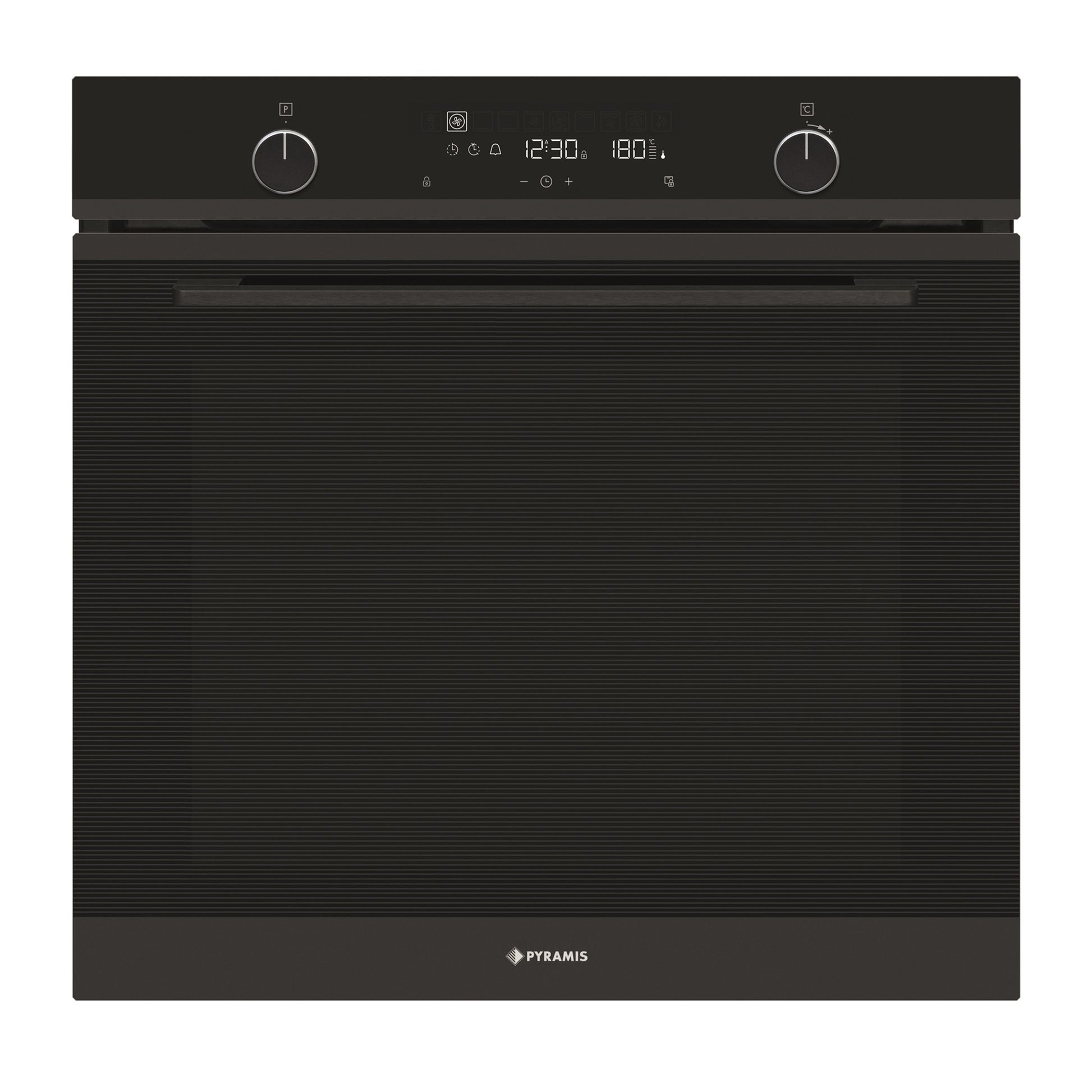 Cuptor electric Pyramis PO78094010EBLΜ Premium Full Black Glass