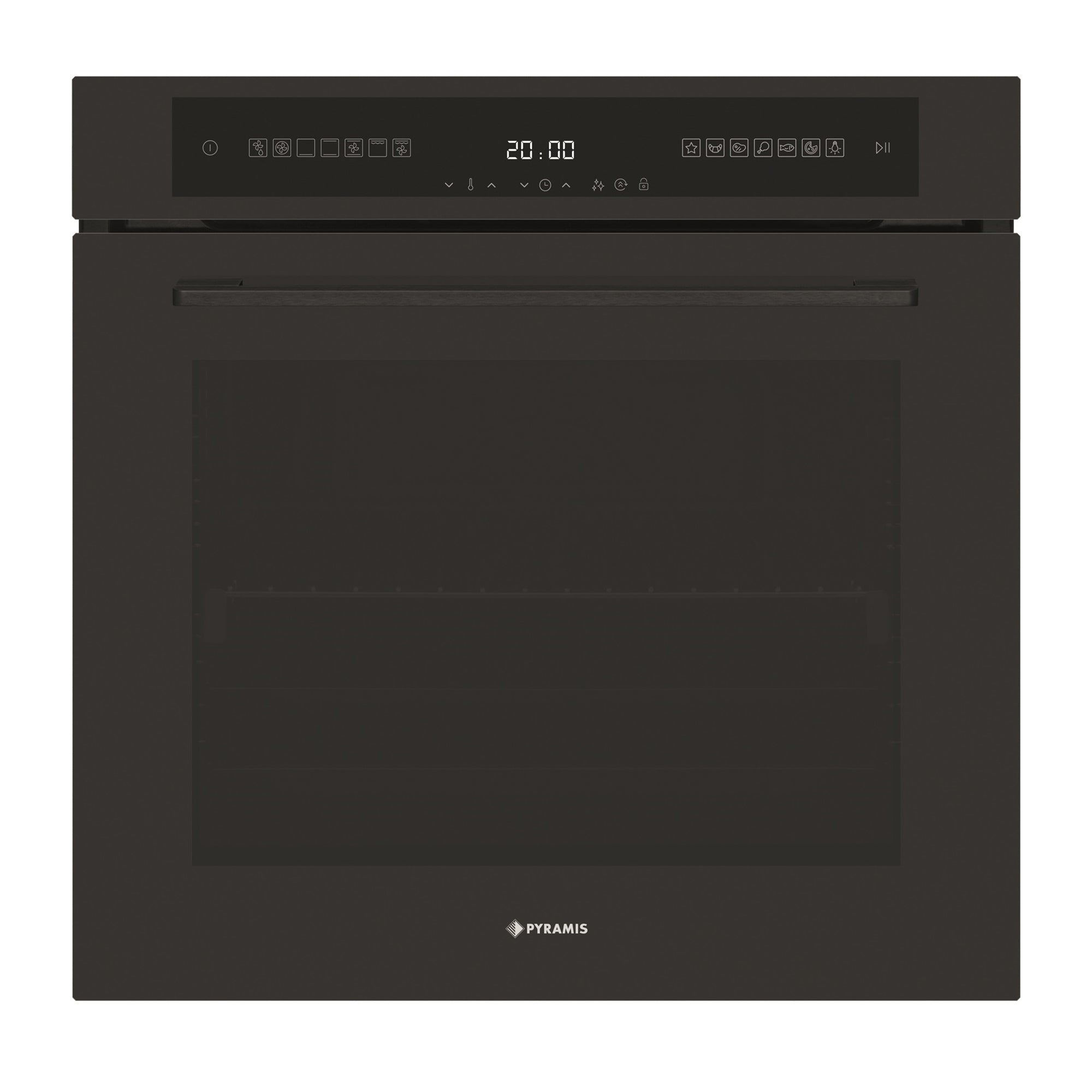 Cuptor electric Pyramis PO78123010BLΜ Premium Full Black Glass