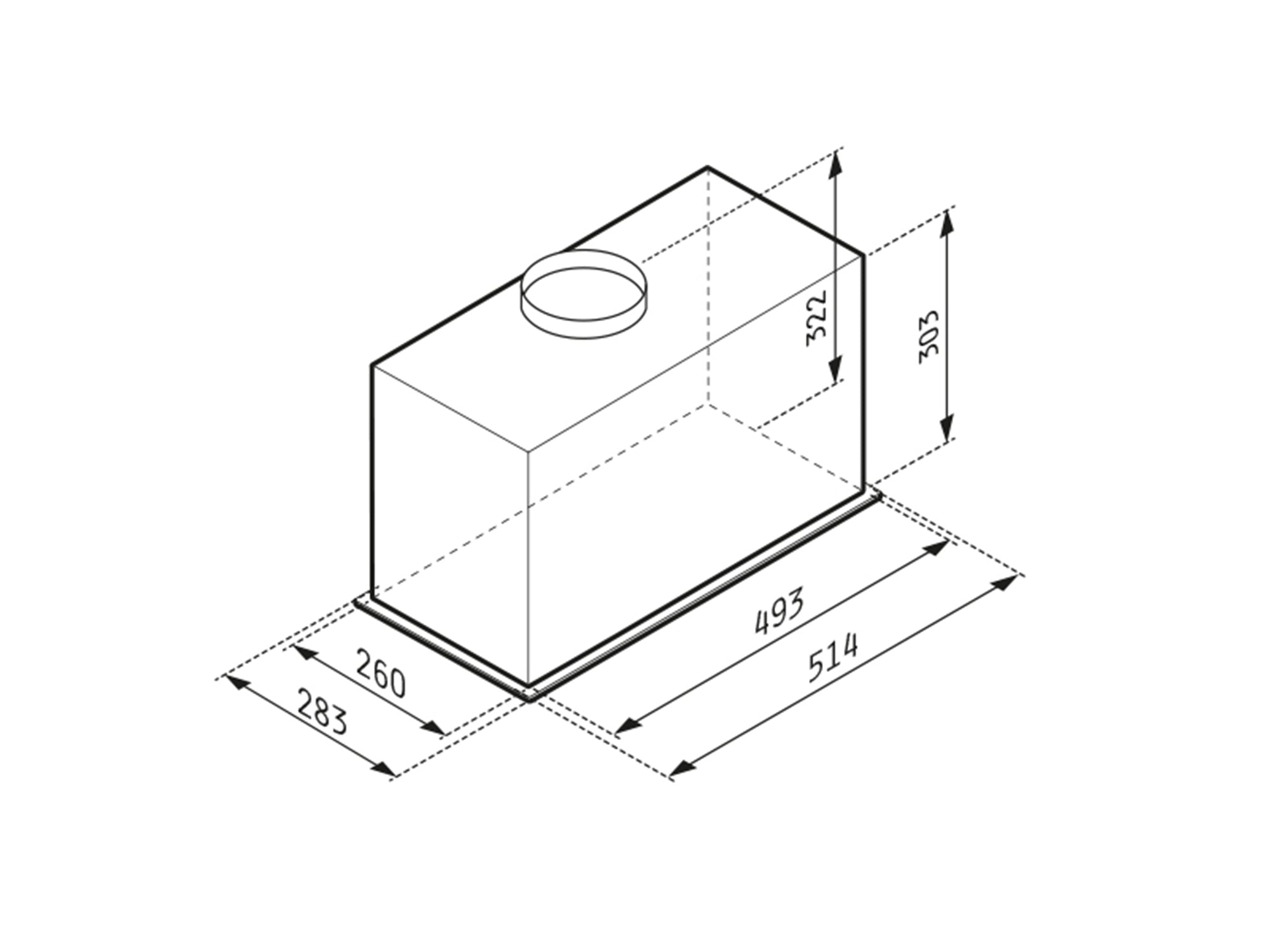Hota total incorporabila Pyramis Turbo EF 52cm