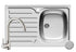 Set chiuveta inox INTL 1B1D DR LN si baterie BELLO crom