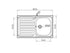 Set chiuveta inox INTL 1B1D DR LN si baterie BELLO crom
