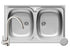 Set chiuveta inox INTL 2B LN si baterie BELLO crom