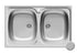 Set chiuveta inox INTL 2B LN si baterie BELLO crom