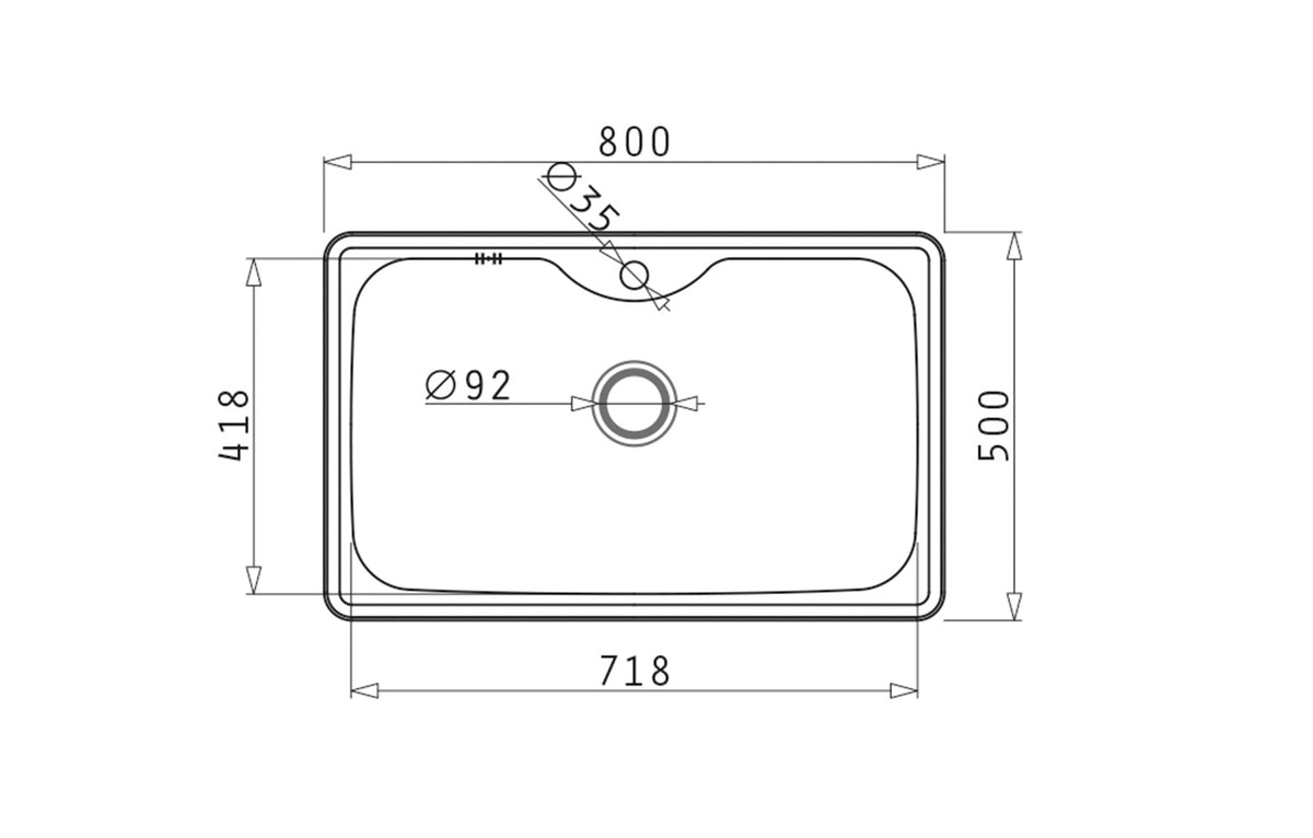 Set chiuveta inox INSET 1B 80x50 LN si baterie BELLO crom
