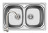 Set chiuveta inox AURORA 2B SM si baterie BELLO crom