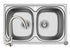 Set chiuveta inox AURORA 2B LN si baterie BELLO crom