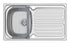 Set chiuveta inox AURORA 1B1D SM si ROLL UP