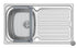 Set chiuveta inox AURORA 1B1D LN si ROLL UP