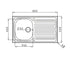 Set chiuveta inox AURORA 1B1D LN si baterie BELLO crom