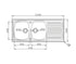 Set chiuveta inox AURORA 116 SM, baterie BELLO crom si Roll Up