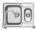 Set chiuveta inox FEDRA EXTRA 62 LN si baterie BELLO crom