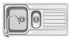 Set chiuveta inox FEDRA EXTRA 100 SM si baterie BELLO crom
