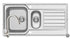 Set chiuveta inox FEDRA EXTRA 100 LN si baterie BELLO crom