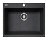 Set chiuveta soft compozit Square DUROTHEK 60 1B si baterie OSSIA Black