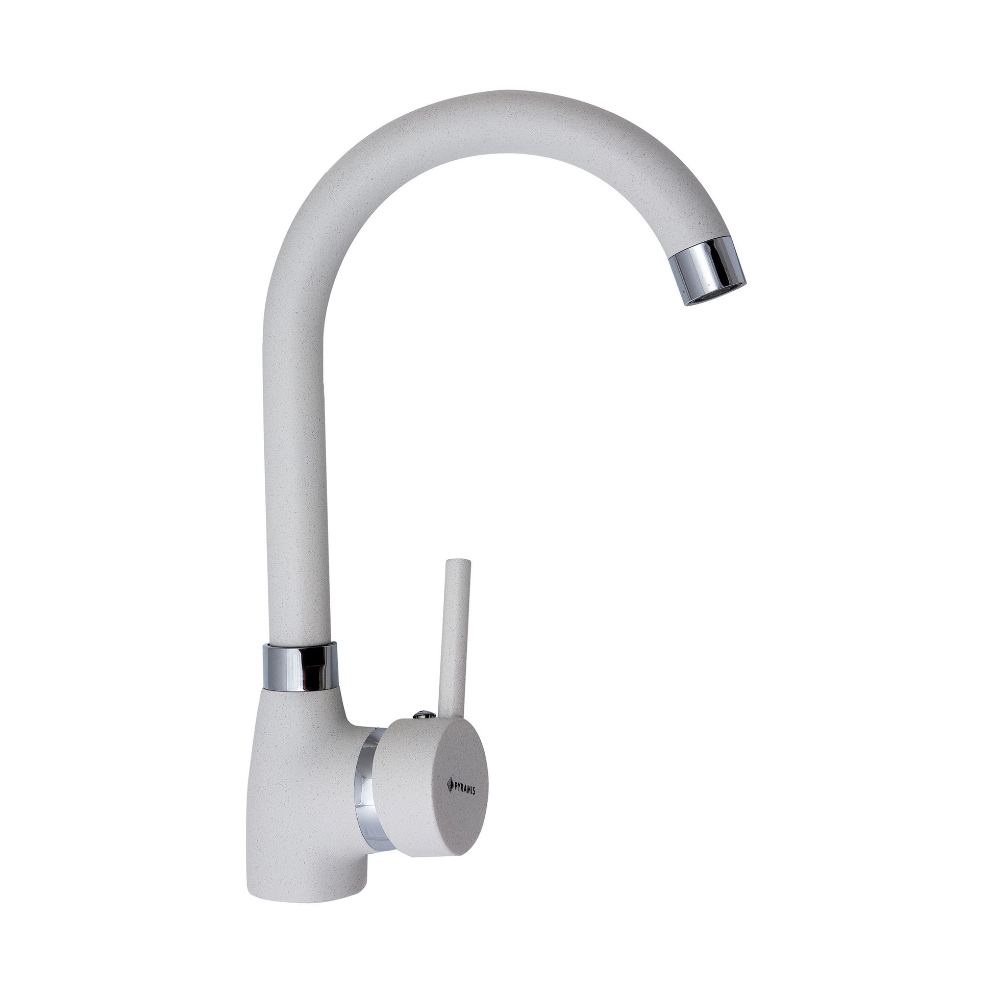 Set chiuveta granit ROUND 1B Ø49 & baterie BELLO White