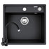 Set chiuveta granit CAMEA 53x50 si baterie Eco Bello Black