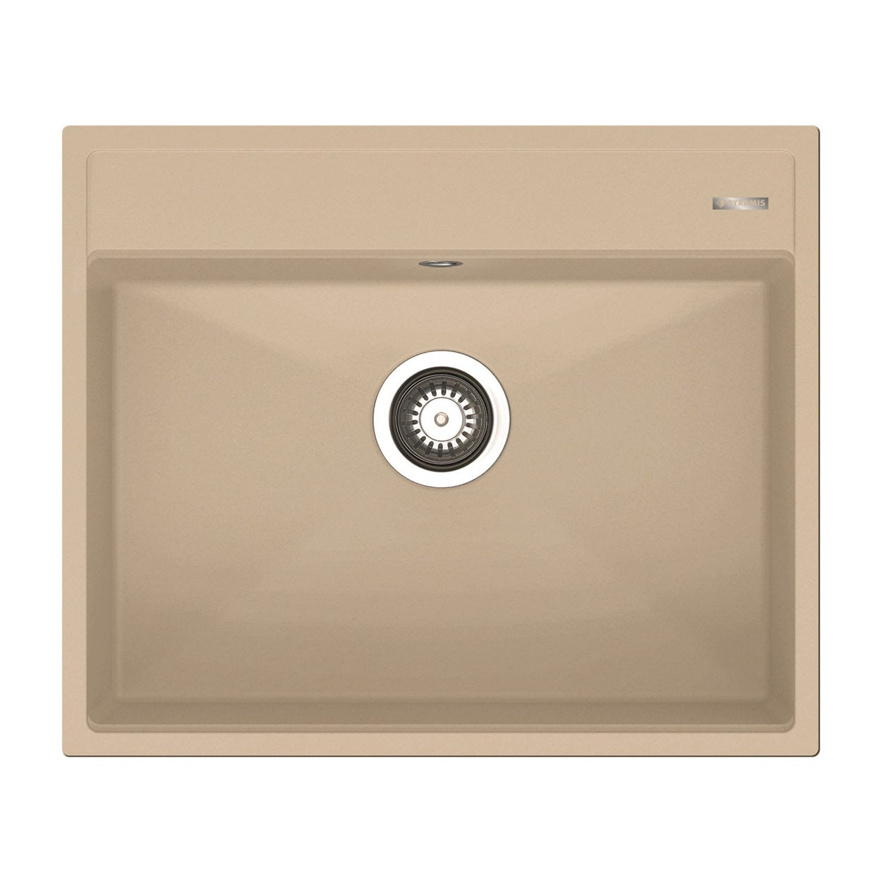Set chiuveta granit ITHAKA 1B 61x51 si baterie ADELITA Dark Beige