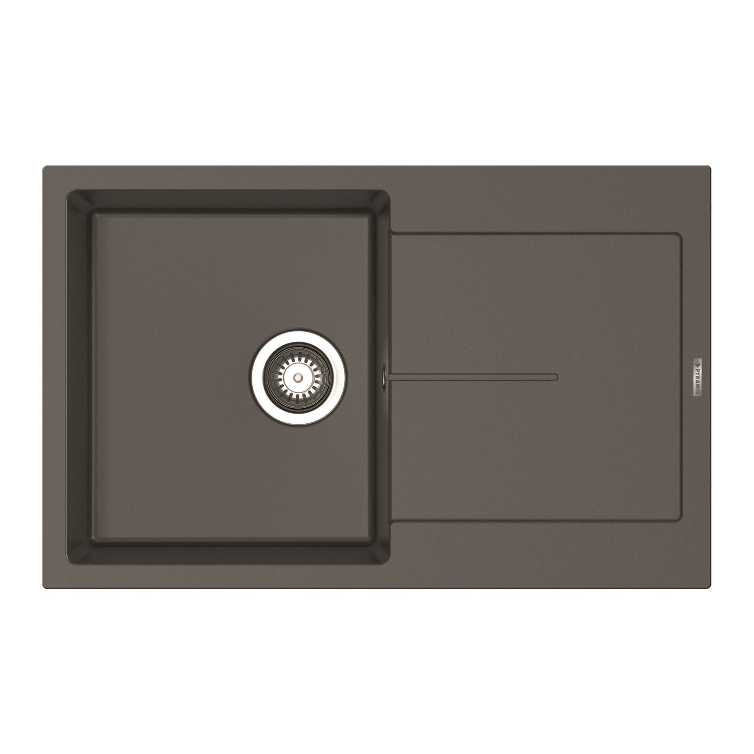 Set chiuveta granit ITHAKA 1B1D 79x50 si baterie ADELITA Iron Grey