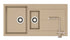 Set chiuveta granit ITHAKA 1 1/2B 1D 100x50 si baterie CAPRICCIO Drak Beige
