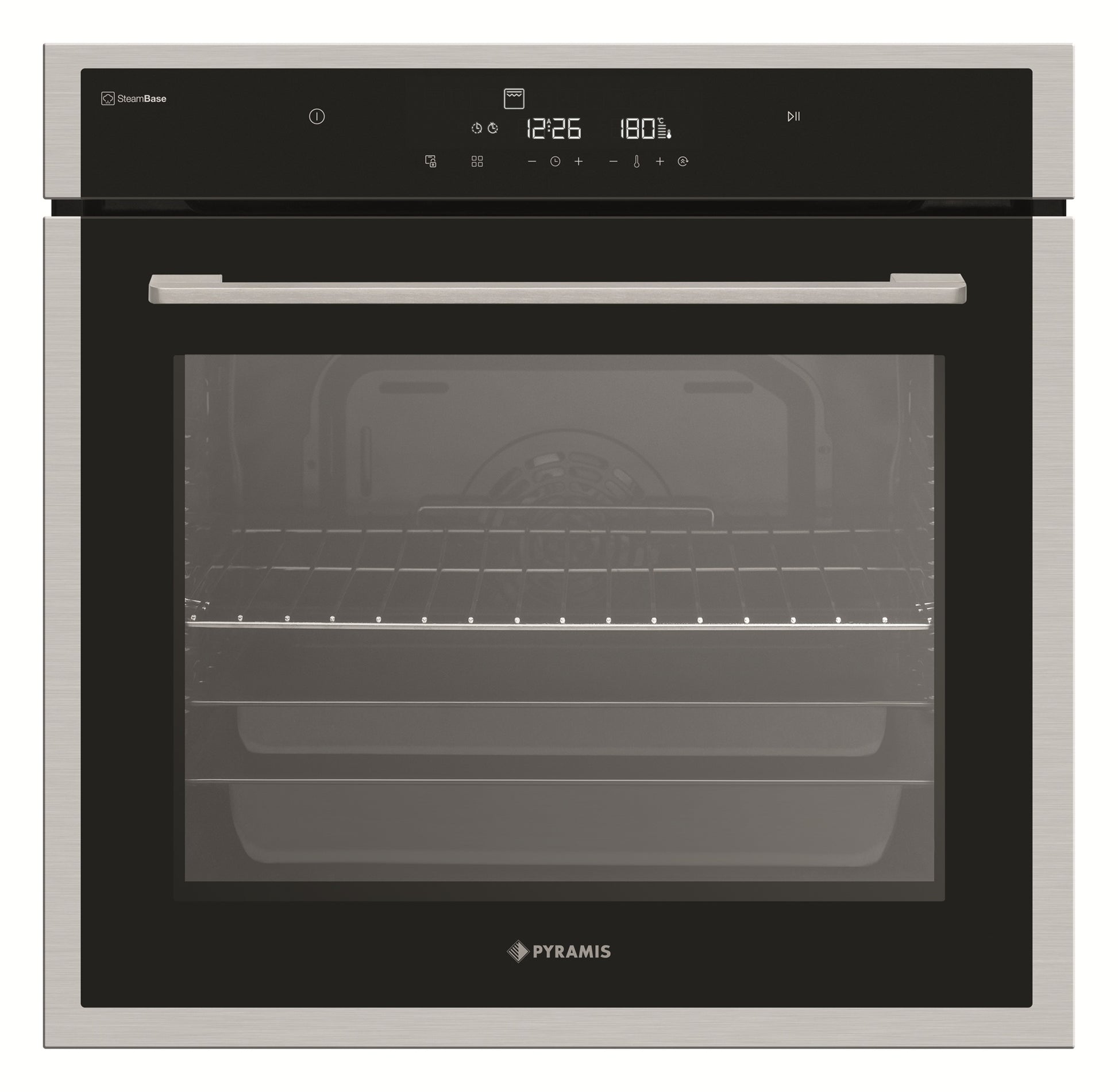 Cuptor electric Pyramis PO78133010IX Black Glass & Inox