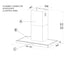 Hota decorativa Pyramis T SHAPE ERN 2082 Inox 90