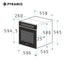 Cuptor electric Pyramis 60IN 4020 ND Black 3Glass