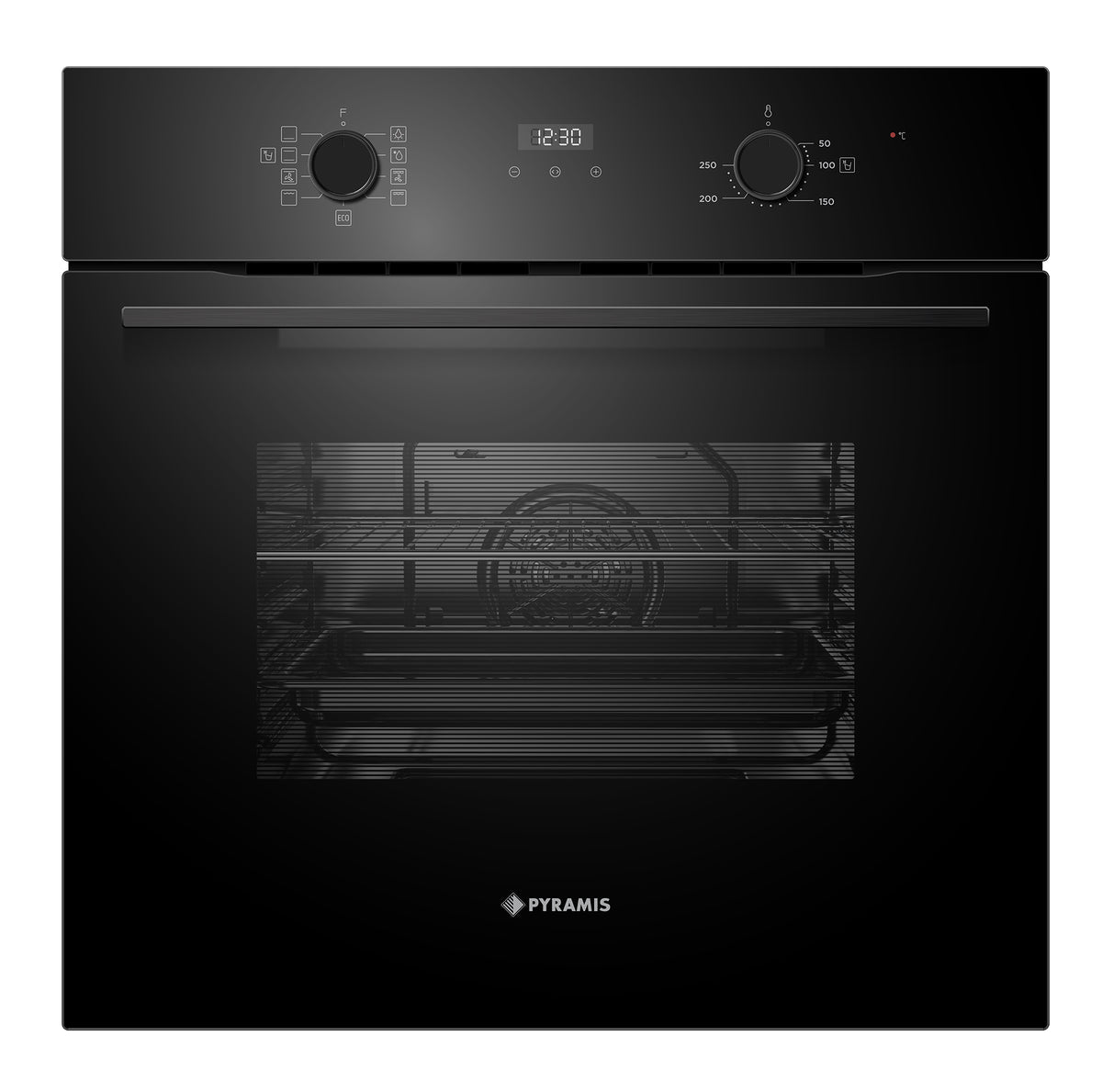 Cuptor electric Pyramis 60IN 2060 MD Black Glass