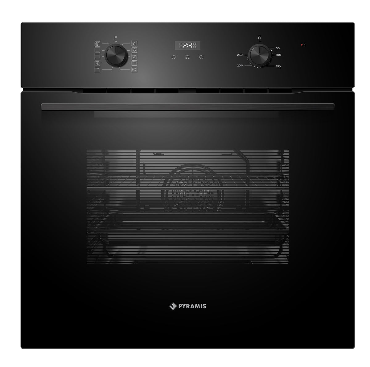 Cuptor electric Pyramis 60IN 2070 MD Black Glass