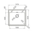 Chiuveta inox Pyramis PELLA 57x52 1B