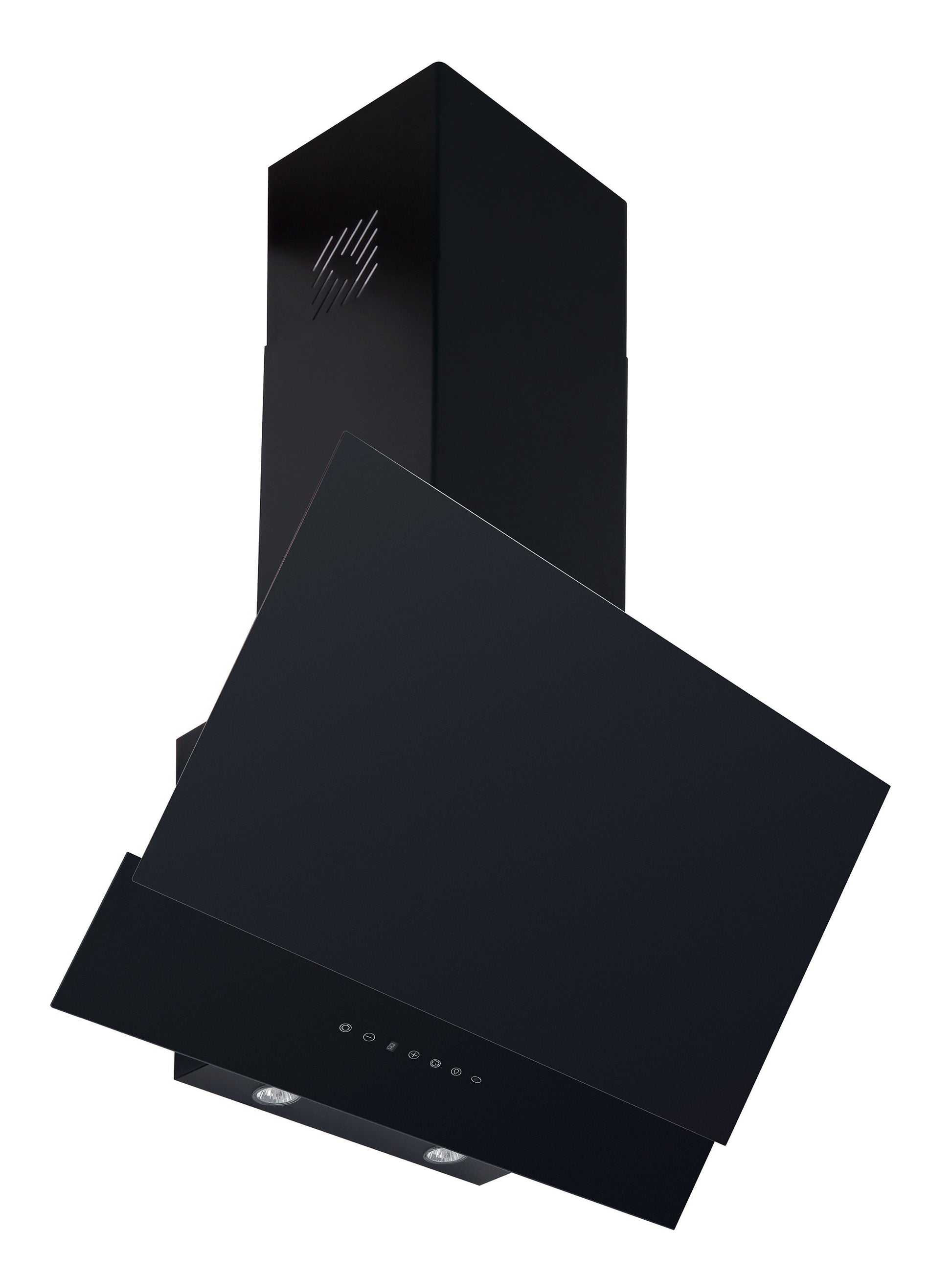 Hota decorativa Pyramis LIVELO, sticla neagra, touch control, absorbtie periferica, 90cm