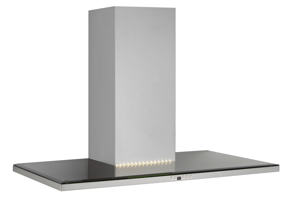Hota decorativa Pyramis SILVERLIGHT, 90cm, 570mc/h, inox si stica neagra, timer