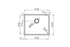 Chiuveta Granit TETRAGON 50x40 1B Iron Grey