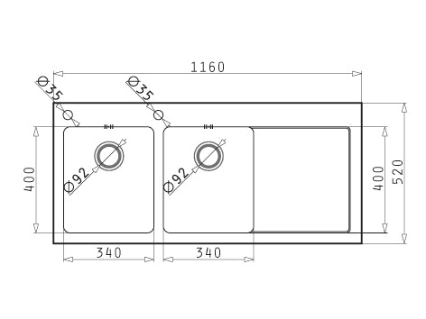 Chiuveta Crystalon 2B 1D ST Sticla Temperata Alba & Inox ST