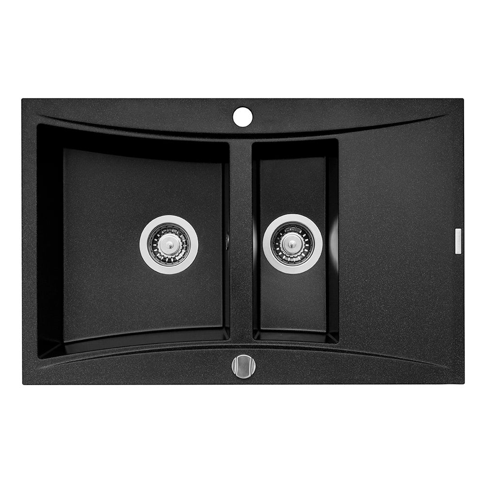 Chiuveta Pyragranite SOFTLINE 1 1/2B1D 79x51 Black