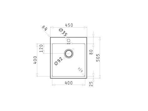 Chiuveta Inox ISTROS 450mm*505mm