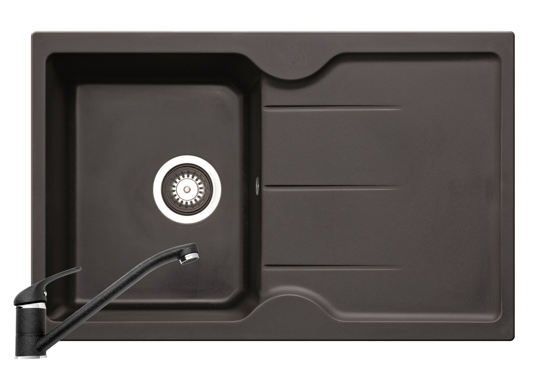 Set chiuveta granit PORTOS & baterie ASALIA - Carbon