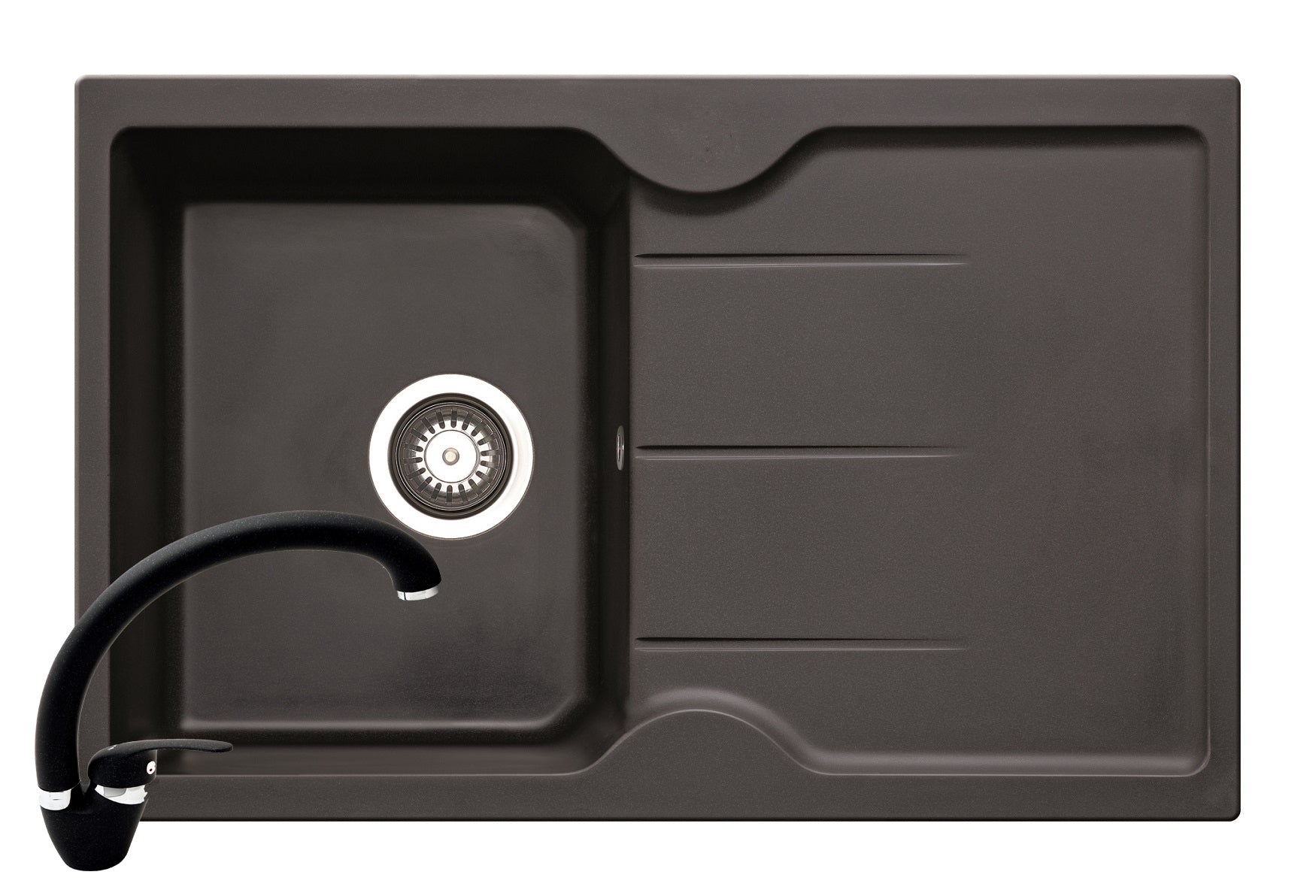 Set chiuveta granit PORTOS & baterie OSSIA - Carbon