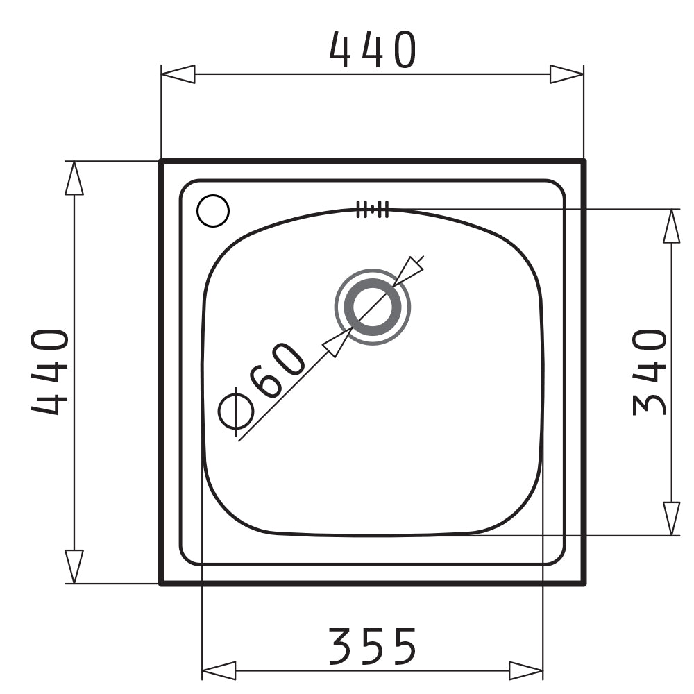 Chiuveta Inox Pyramis INSET 1B SM