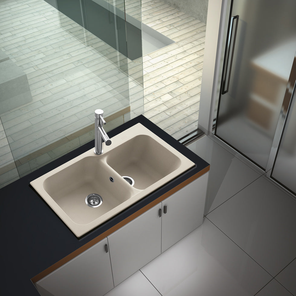 Chiuveta soft compozit Pyramis Twin DUROTHEK 1&3/4B