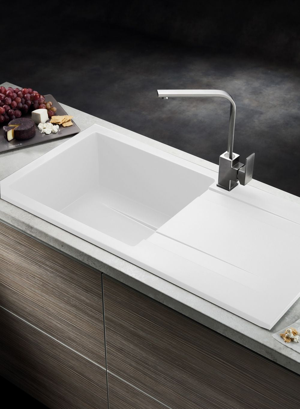 Chiuveta Granit Alazia 116x50 1 3/4B 1D Snow