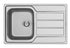 Chiuveta Inox ATHENA 79x50 1B 1D SM