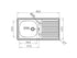 Chiuveta Inox CA1 860mm*435mm ST