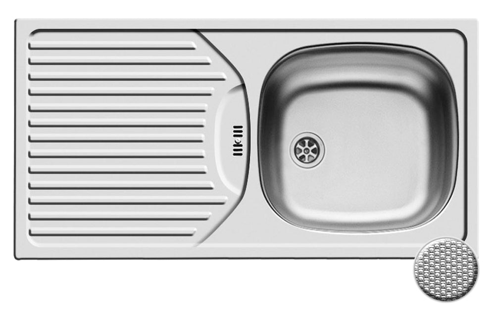 Chiuveta inox CA1 86x43,5 1B 1D LN DR