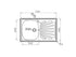 Chiuveta Inox Pyramis CRETA 75.5x48 1B 1D, adancime 150mm, cuva stanga, montare pe blat, finisaj lucios