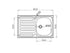 Chiuveta Inox INTERNATIONAL 800mm*500mm