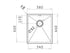 Chiuveta Inox TETRAGON 340mm*400mm