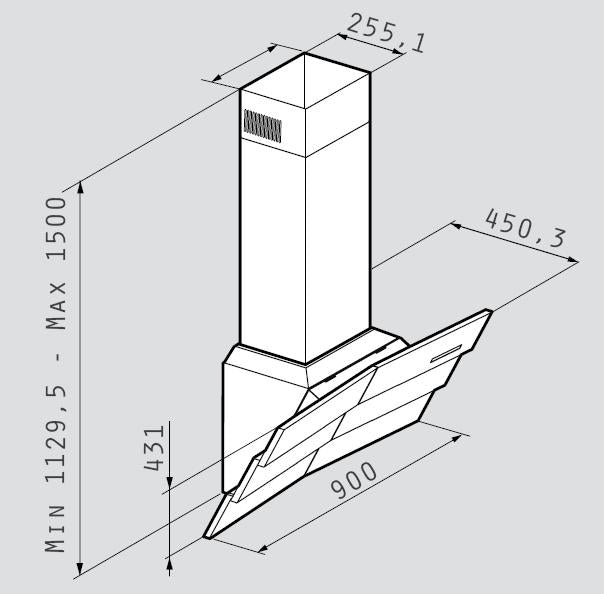 Hota Design Pyramis INTENSO, 90 cm