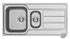 Chiuveta Inox ATHENA 1000mm*500mm