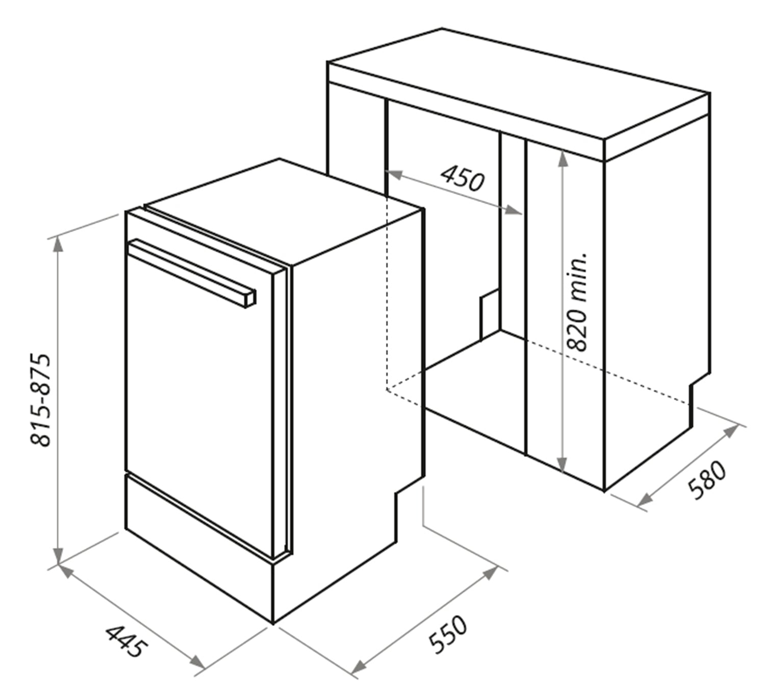 Masina de spalat vase incorporabila Pyramis DWI 45FI